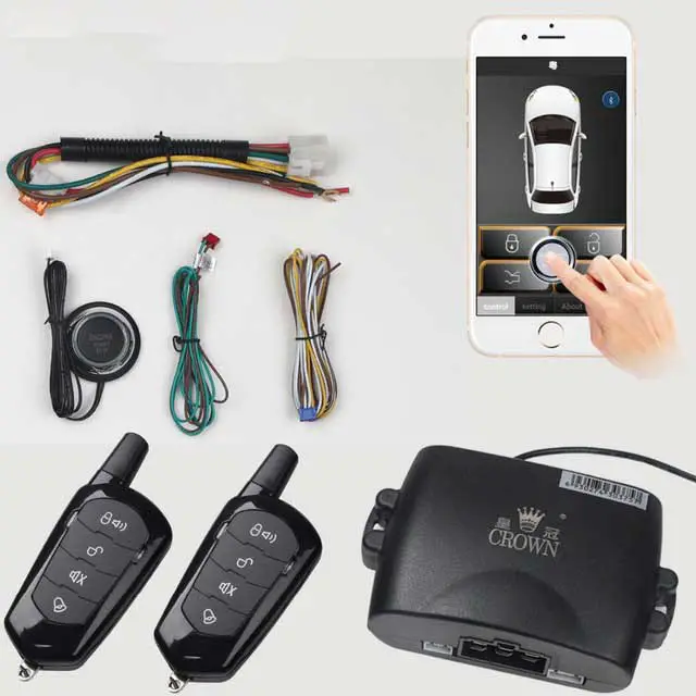 Aliexpress.com : Buy Mobile Phone Remote Start car Alarm System With 2 ...
