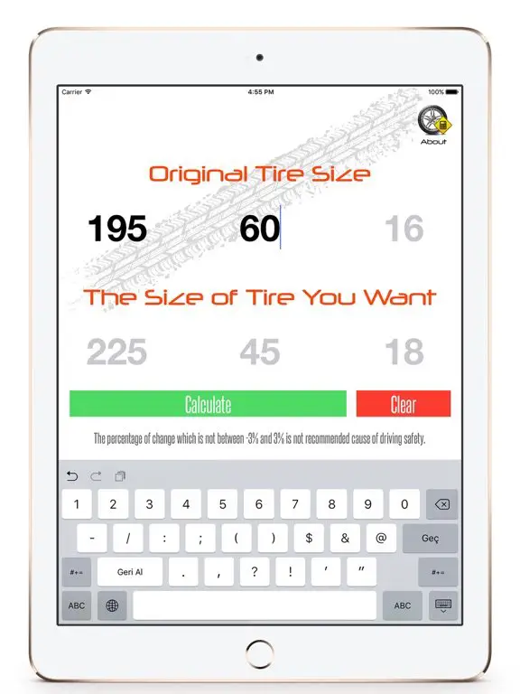 App Shopper: Tire / Rim Size Calculator + (Utilities)