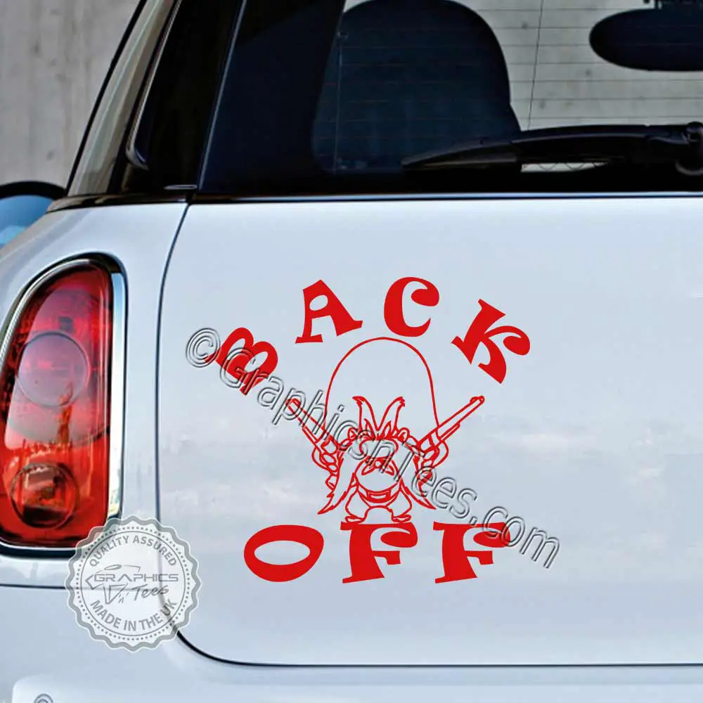 Back Off Funny Car Body Bumper Window Caravan Motorhome Sticker Vinyl ...