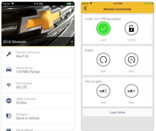 Chevrolet iPhone App Launches Vehicle Locate Check