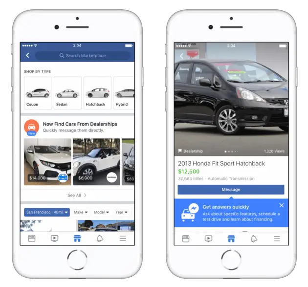 Facebook Marketplace doubles down on used car sales as it battles ...
