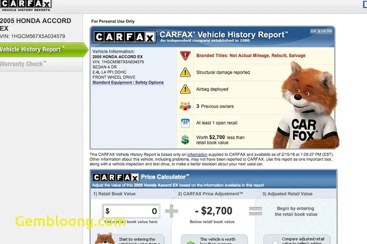 How Much Is My Car Worth Carfax