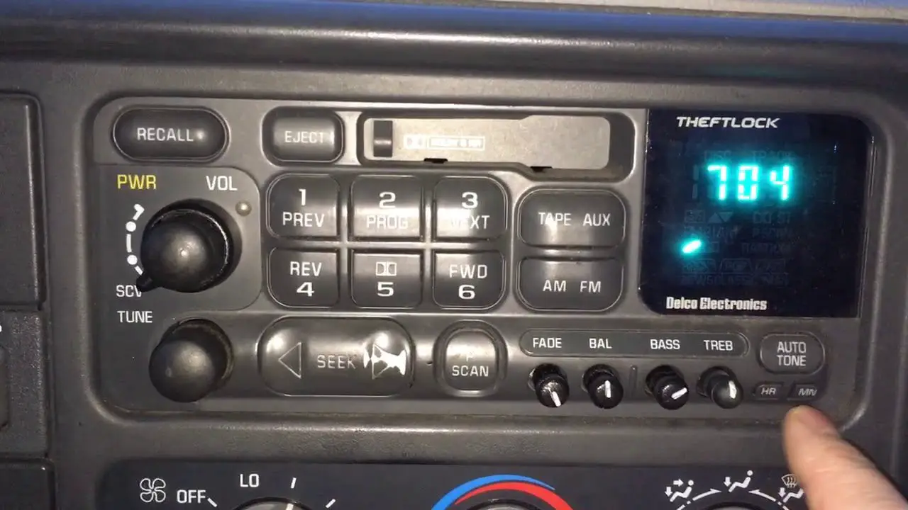 How To Change The Time On An Old GM AC Delco Car Stereo