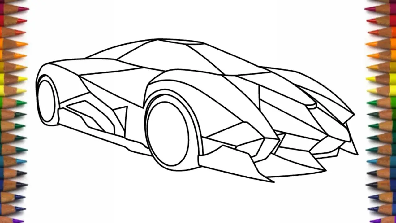 How to draw a cool car Lamborghini Egoista