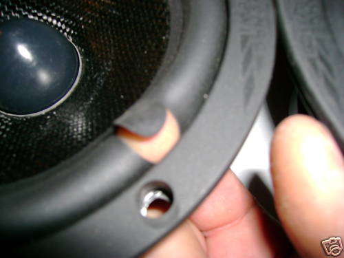 How to fix a Hole in a speaker surround?