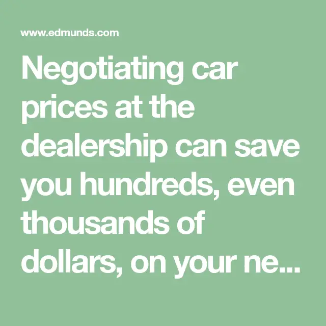 How to Negotiate Car Prices (With images)