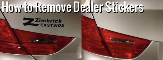 How to Remove the Dealer Sticker From Your Car