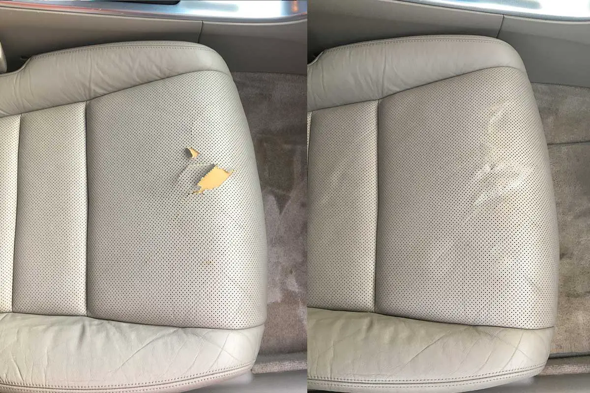How To Repair Leather Tear In Car Seat