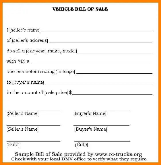 How to Write DMV Bill of Sale