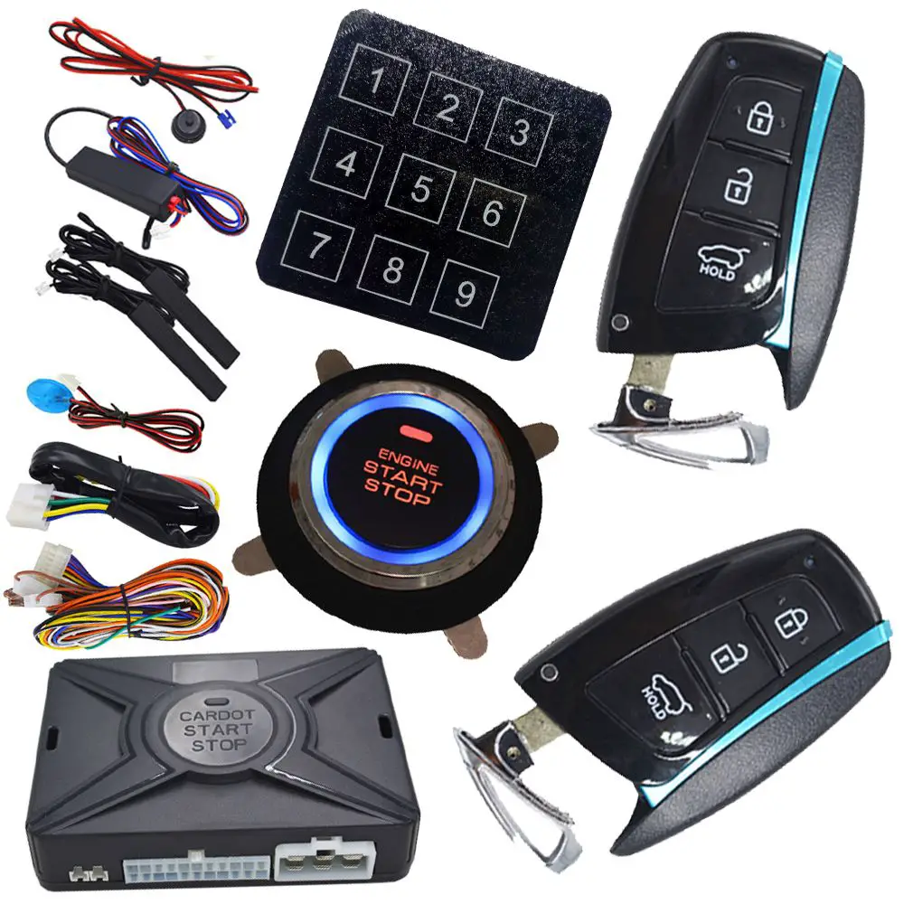 keyless entry engine start stop button side door alarm and illegal ...