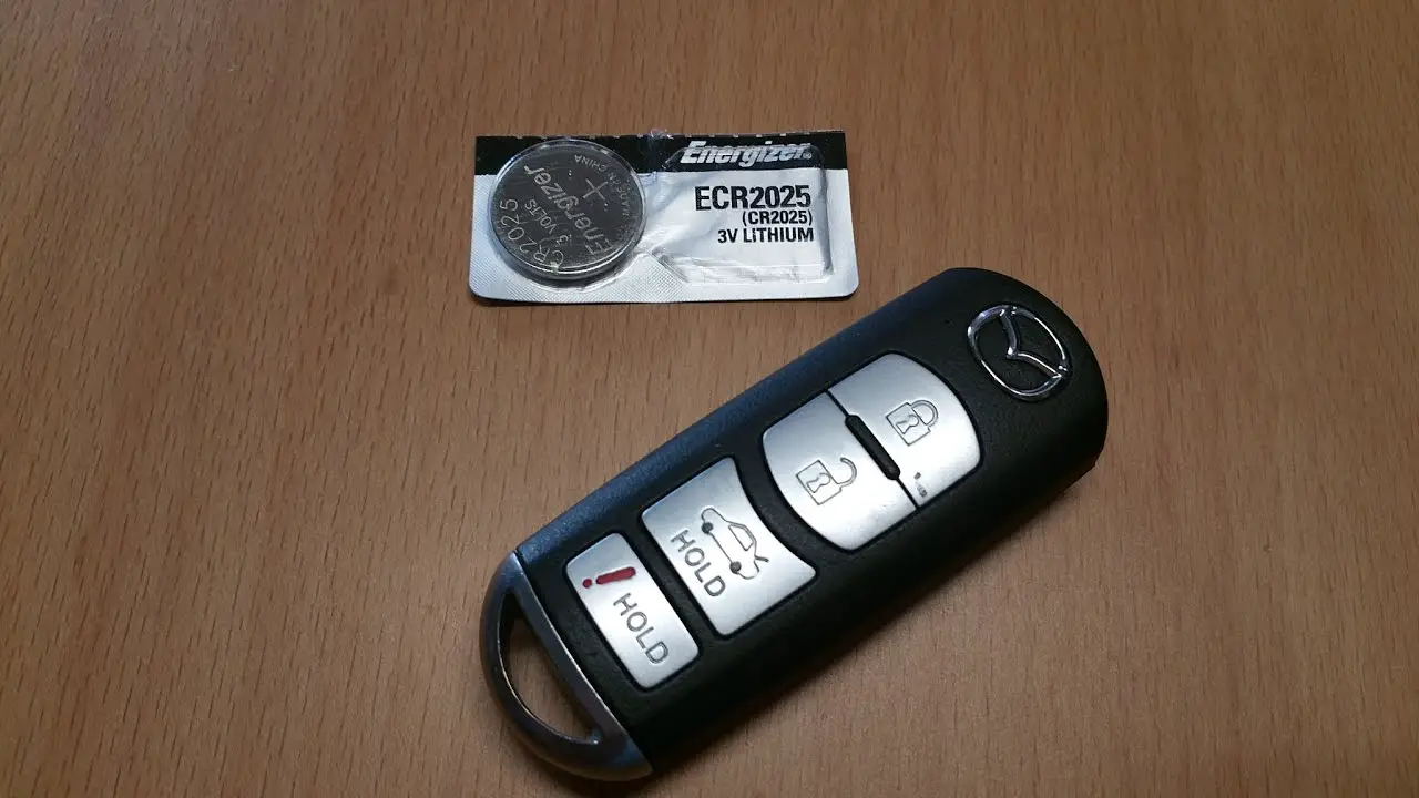 Mazda remote key fob battery replacement (older style ...