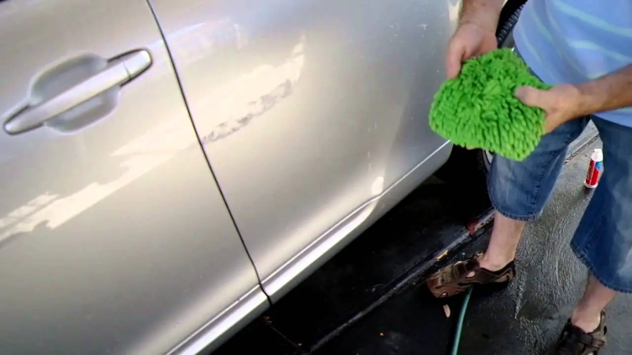 Permanent marker removal from car paint.