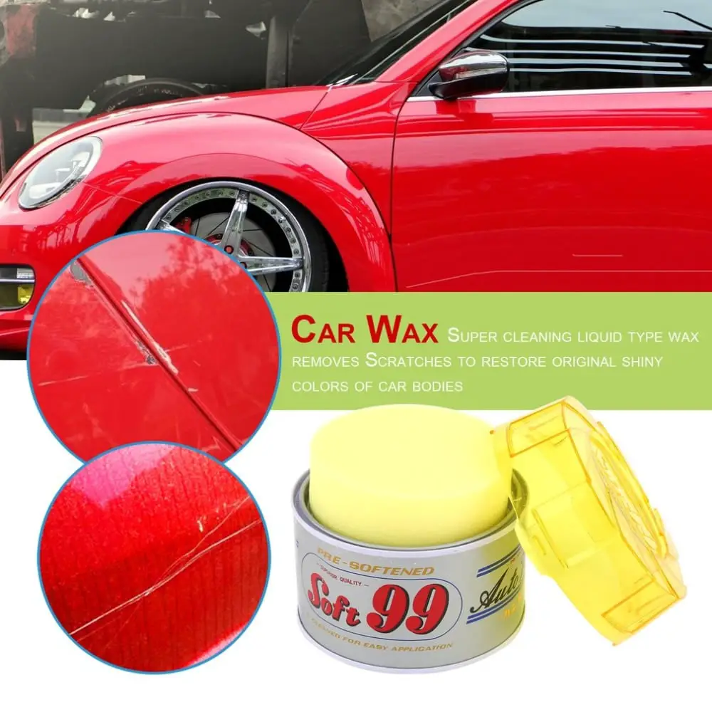 Soft Paste Car Wax Round Polishing Wax Sponge Pad Auto Care Wash ...