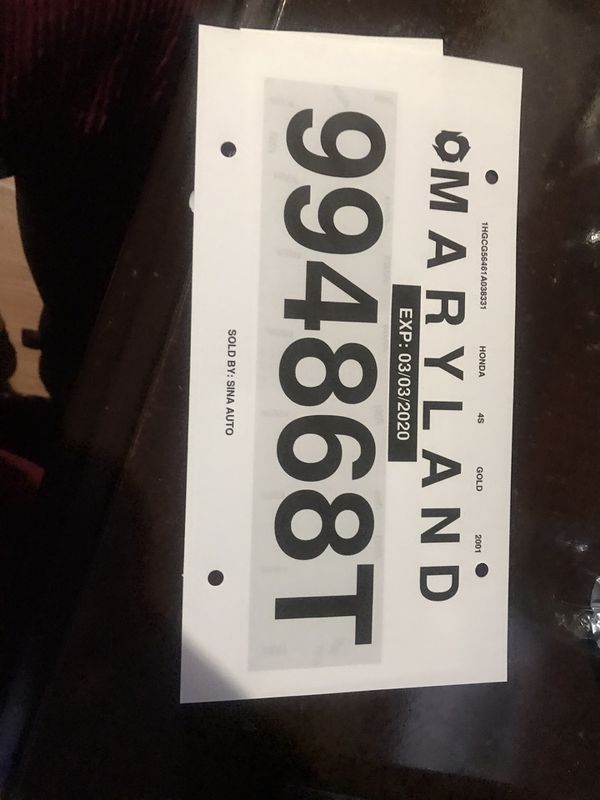 Temporary Car tags for Sale in Baltimore, MD