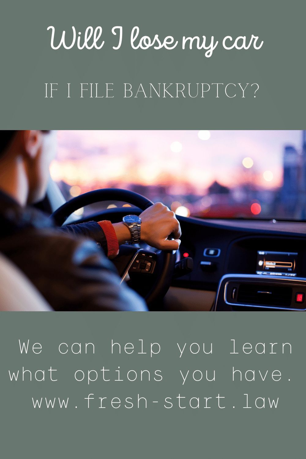 Will I lose my car if I file bankruptcy?